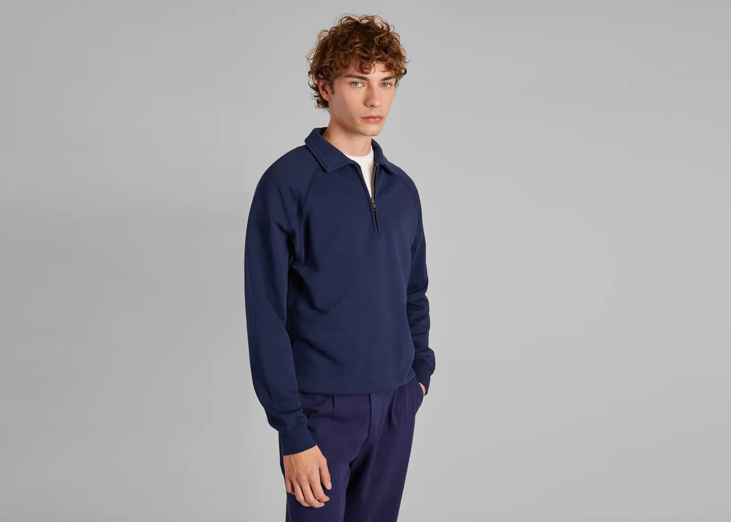 Polo zippé en coton bio L'Exception Paris