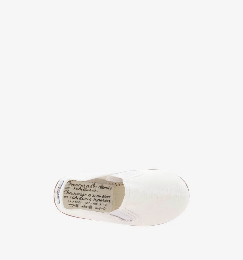 GONG-FU COTON BIOLOGIQUE Baskets kung fu en toile unisexe BLANCO