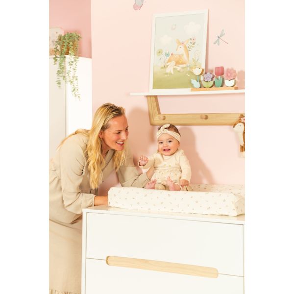 TWF Babykamer Larvik 3-delig Ledikant 60 x 120 - Commode 3 Laden - Hanglegkast