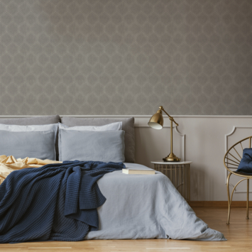 Vliesbehang Hexagon zand 118148