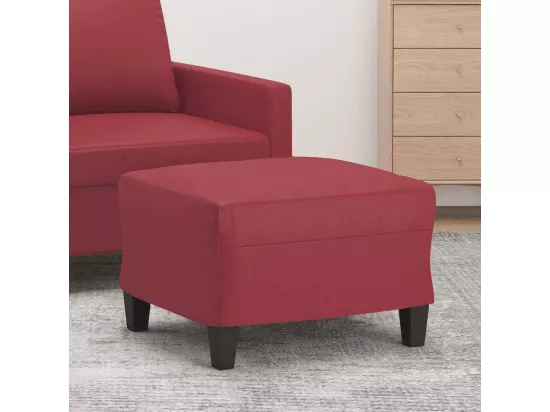 Repose-pied Rouge bordeaux 60x50x41 cm Similicuir