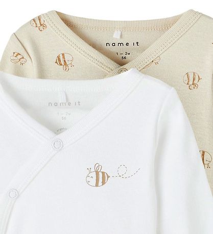 Name It Slå-om Body l/æ - Noos - NbnBody - 2-pak - Rainy Day