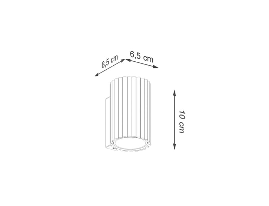 SOLLUX LIGHTING - Applique karbon 10 rouge ocre