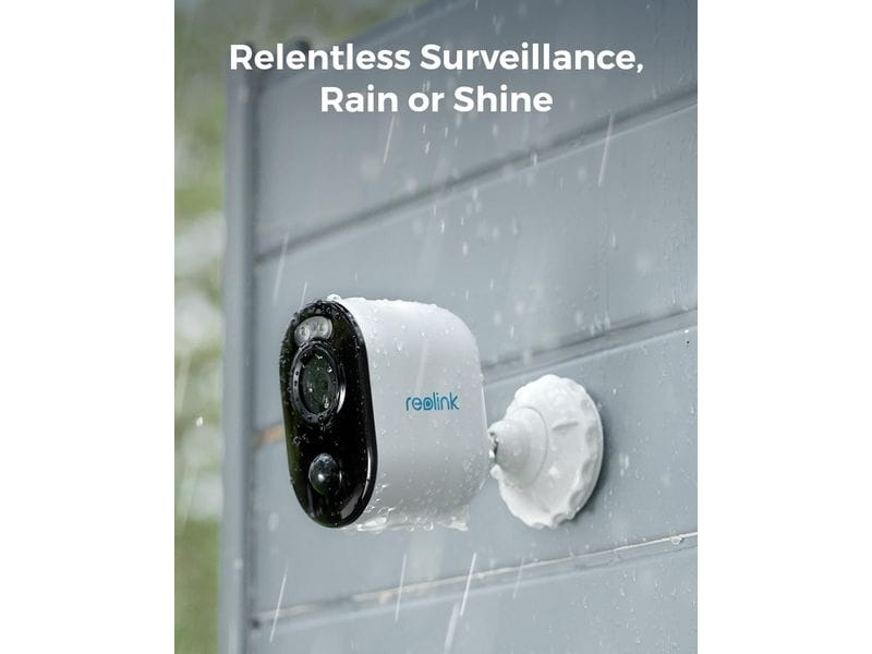 Reolink Netzwerkkamera Argus B310 inkl. Solarpanel und 64GB Kabellose 3MP WLAN Kamera mit intelligenter Erkennung, Spotlights für farbige Nachtsicht Akku/Solarbetrieben