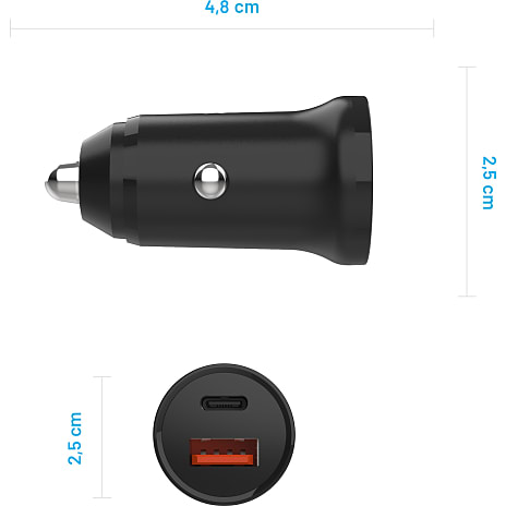 Vivanco biloplader 20 W - sort