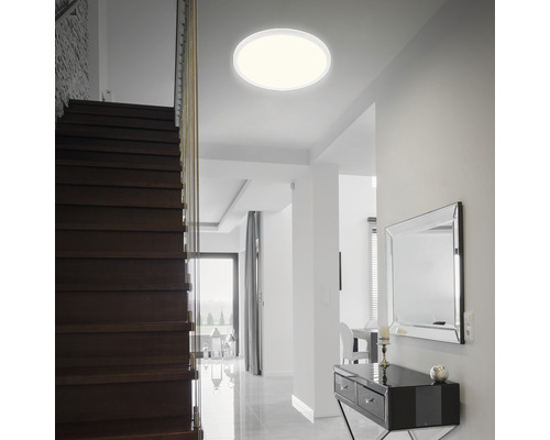 LED plafondlamp 30W 3500 lm 4000 K Ø 48 cm Slank wit + achtergrondverlichting