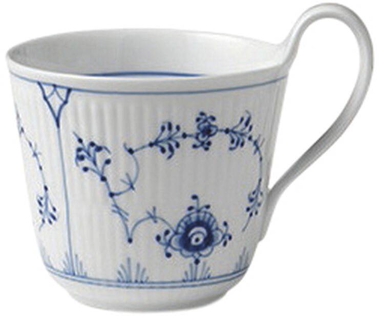 Royal Copenhagen Musselmalet Riflet 33 cl. højhankskop Blå