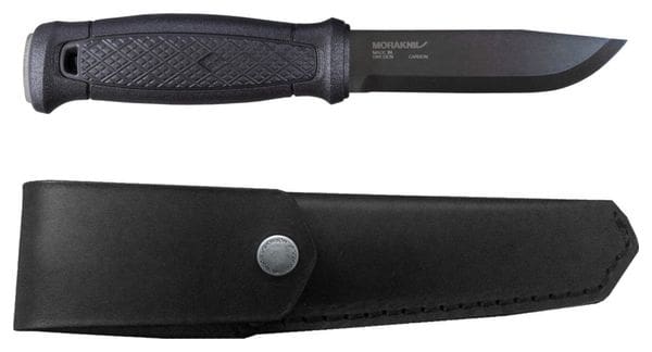 Couteau de survie Mora Garberg noir carbone avec étui en cuir-noir
