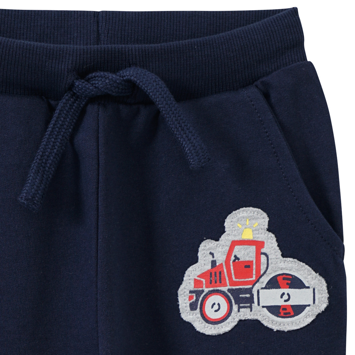 Topomini Baby Jogginghose mit Fahrzeug-Applikation dunkelblau