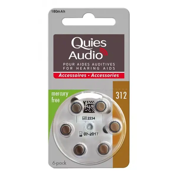 Baterias Quies Modelo 312, 6 unidades