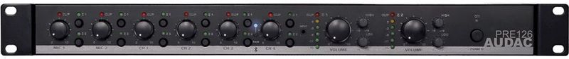 Audac PRE126 - 6-kanaals Mixer - 2 Zones - Met Bluetooth