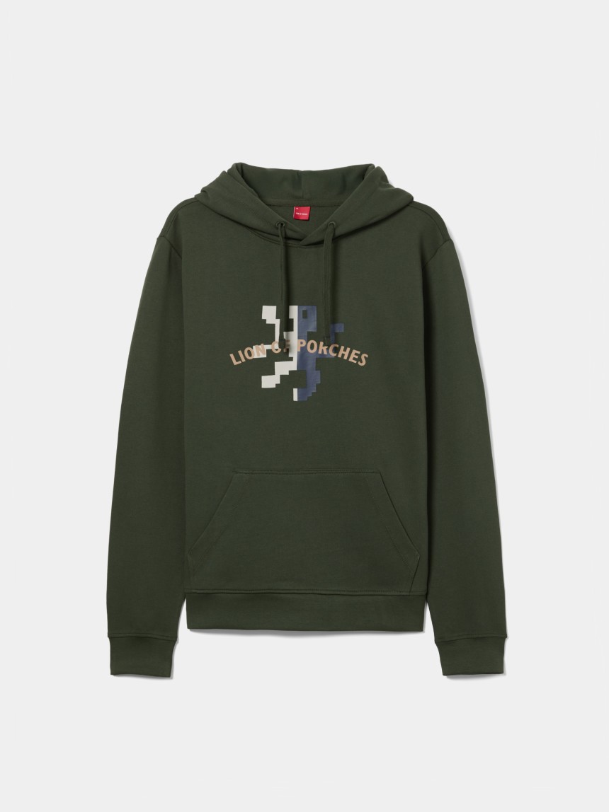 Sweatshirt de algodão com capuz