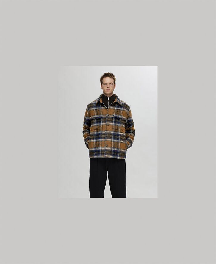 Selected Homme SLHARCHIVE OVERSHIRT NOOS Wood thrush/white/blue