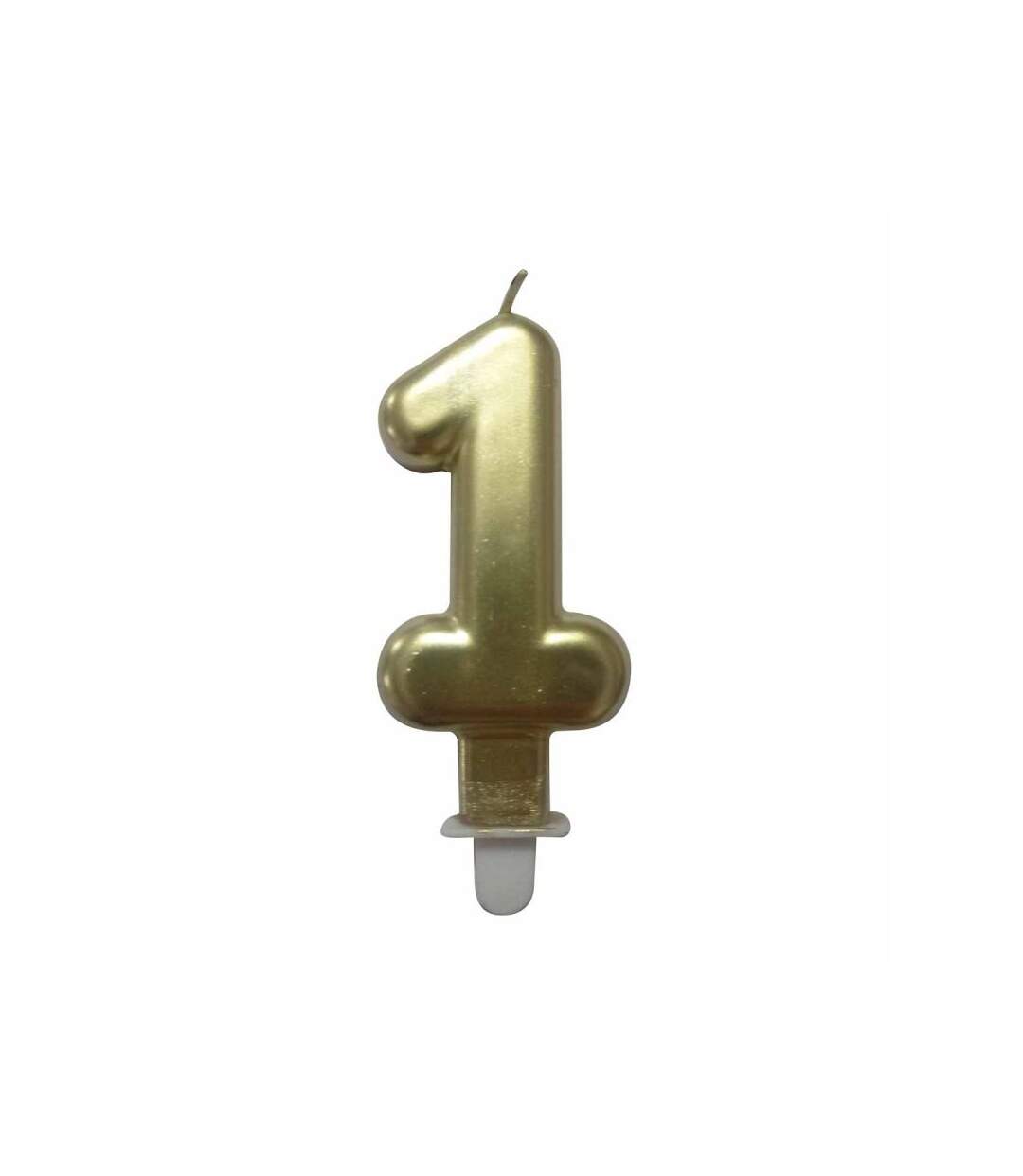 Paris Prix - Bougie D'anniversaire chiffre 1 7cm Or