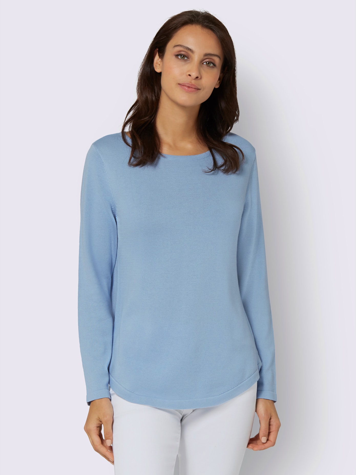 Pull femme basique élégant en coton pima