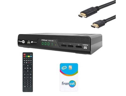 OPTEX - Décodeur satellite HD RECEPTEUR FRANSAT HD STARcom 9947+HDMI +CARTE FRANSAT HD ME