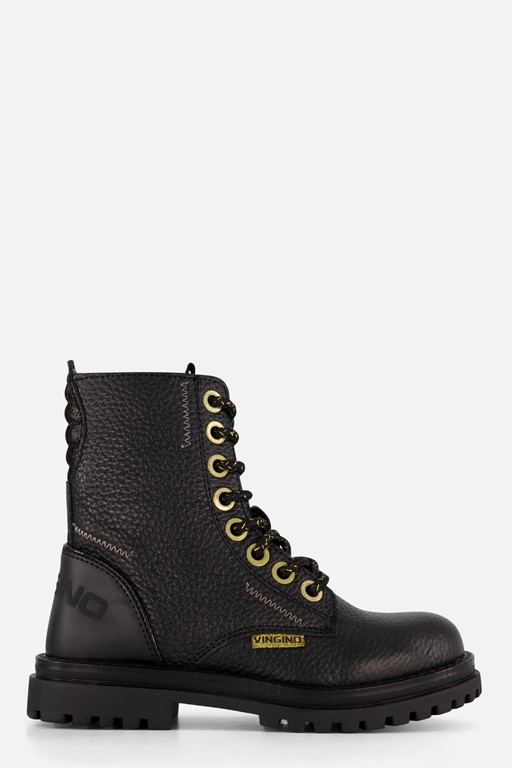 Vingino Shirley Veterboots zwart Leer