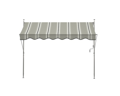 SOLUNA Concept klemzonnescherm (balkonzonnescherm) B: 200 cm Design A131 Frame E6EV1 Zilver geëloxeerd Aandrijving links/rechts incl. slinger