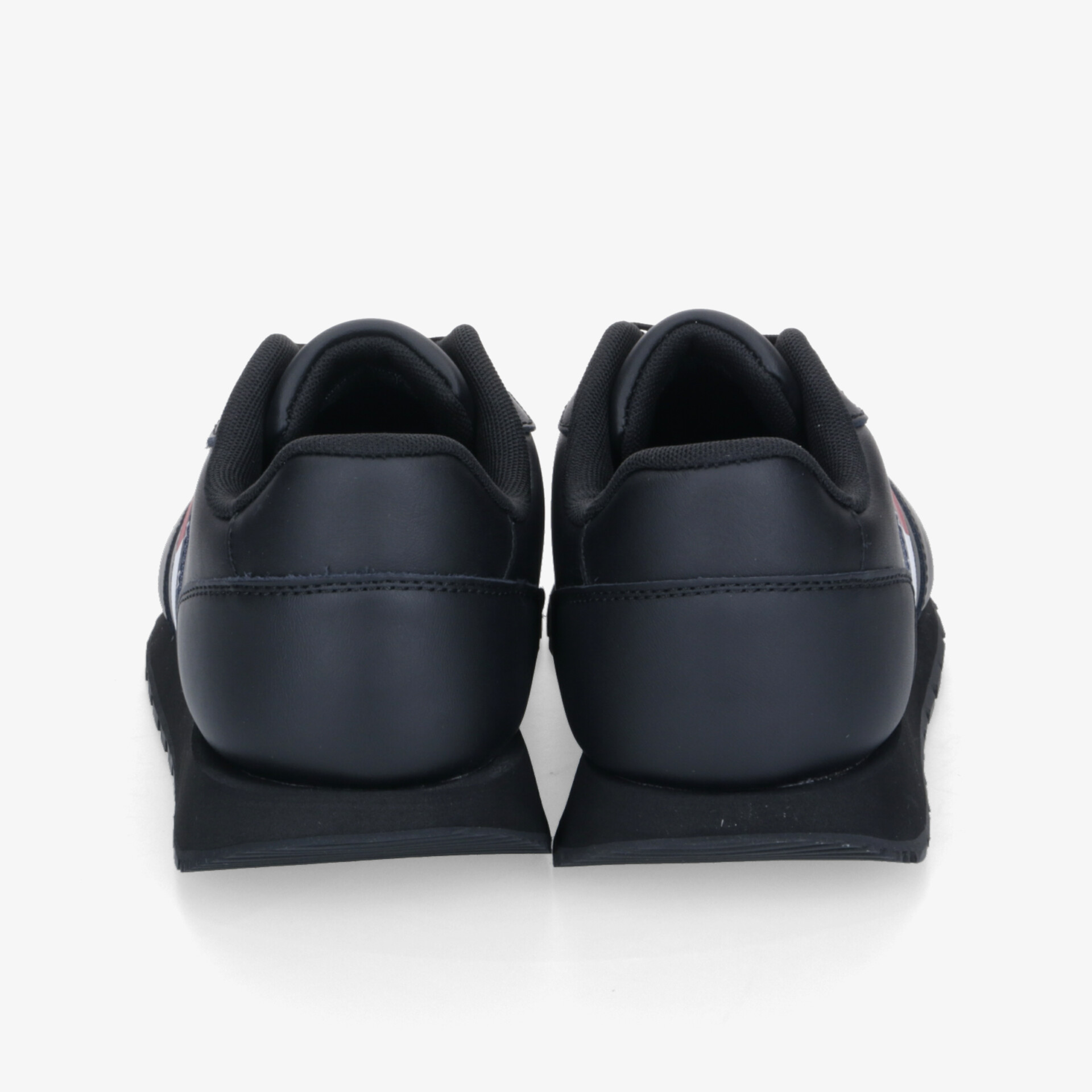 TOMMY JEANS Leather Runner Herren Sneaker Low schwarz