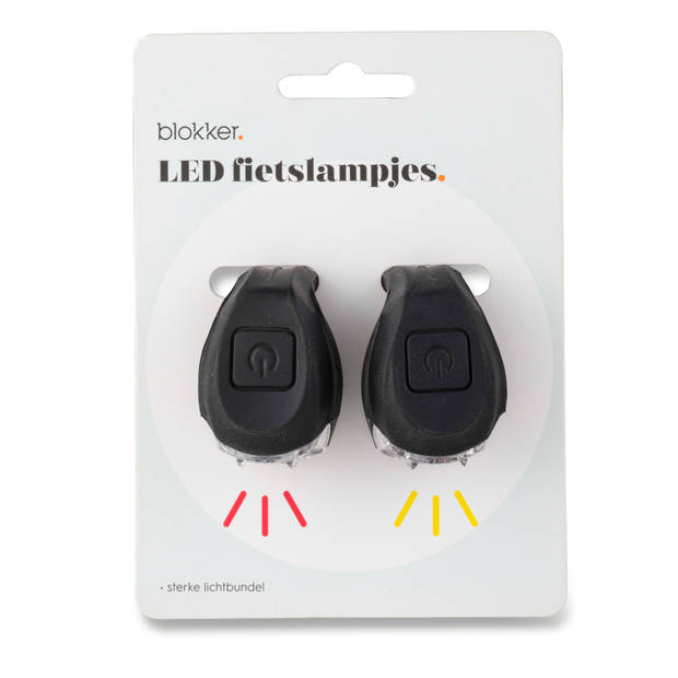LED Siliconen fietslampjes zwart