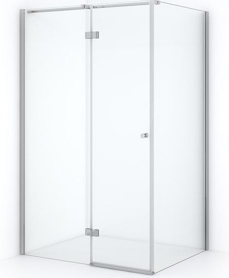 Amber Douchecabine | 120x100 cm Chroom Helder glas Draaideur Rechthoek