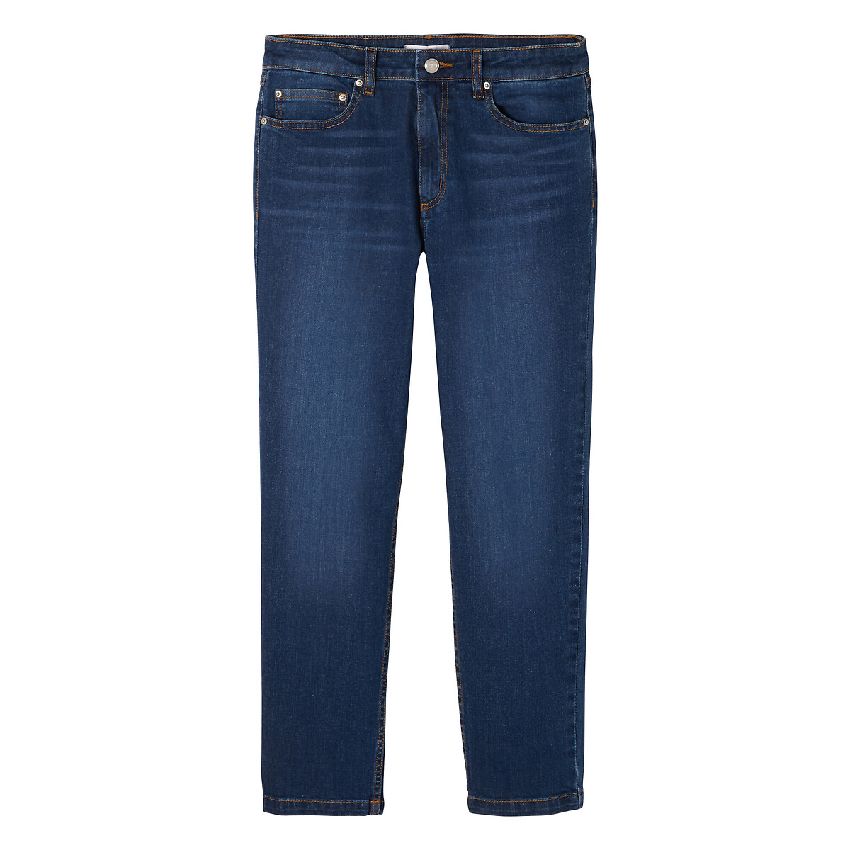COLEÇÃO LA REDOUTE<br>Calça jeans cropped slim, em algodão orgânico