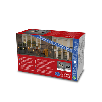 Feestverlichting lichtsnoer 10 LED lampen extra warm wit