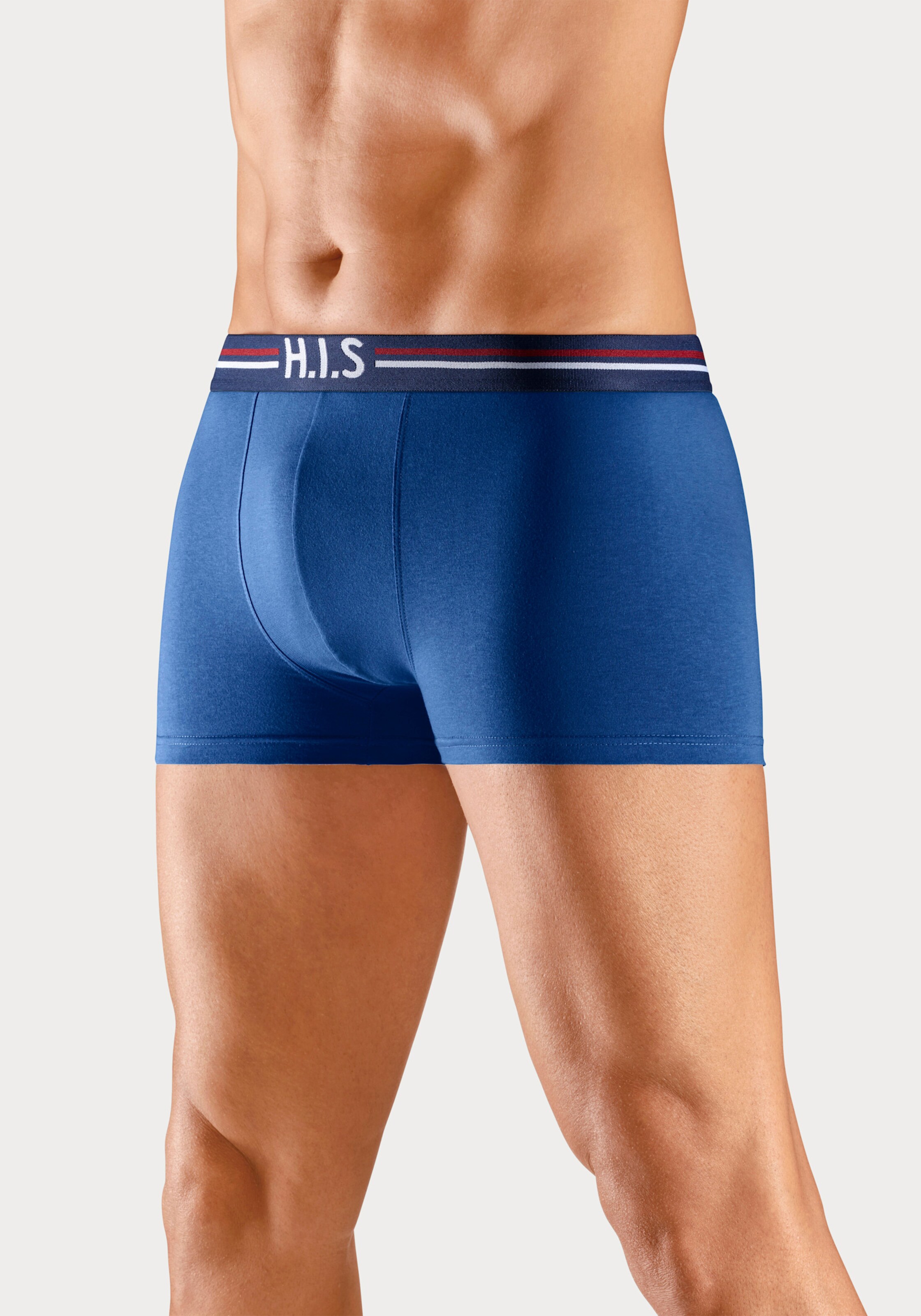 H.I.S Boxer in navy, blau, hellblau, schwarz, weiß