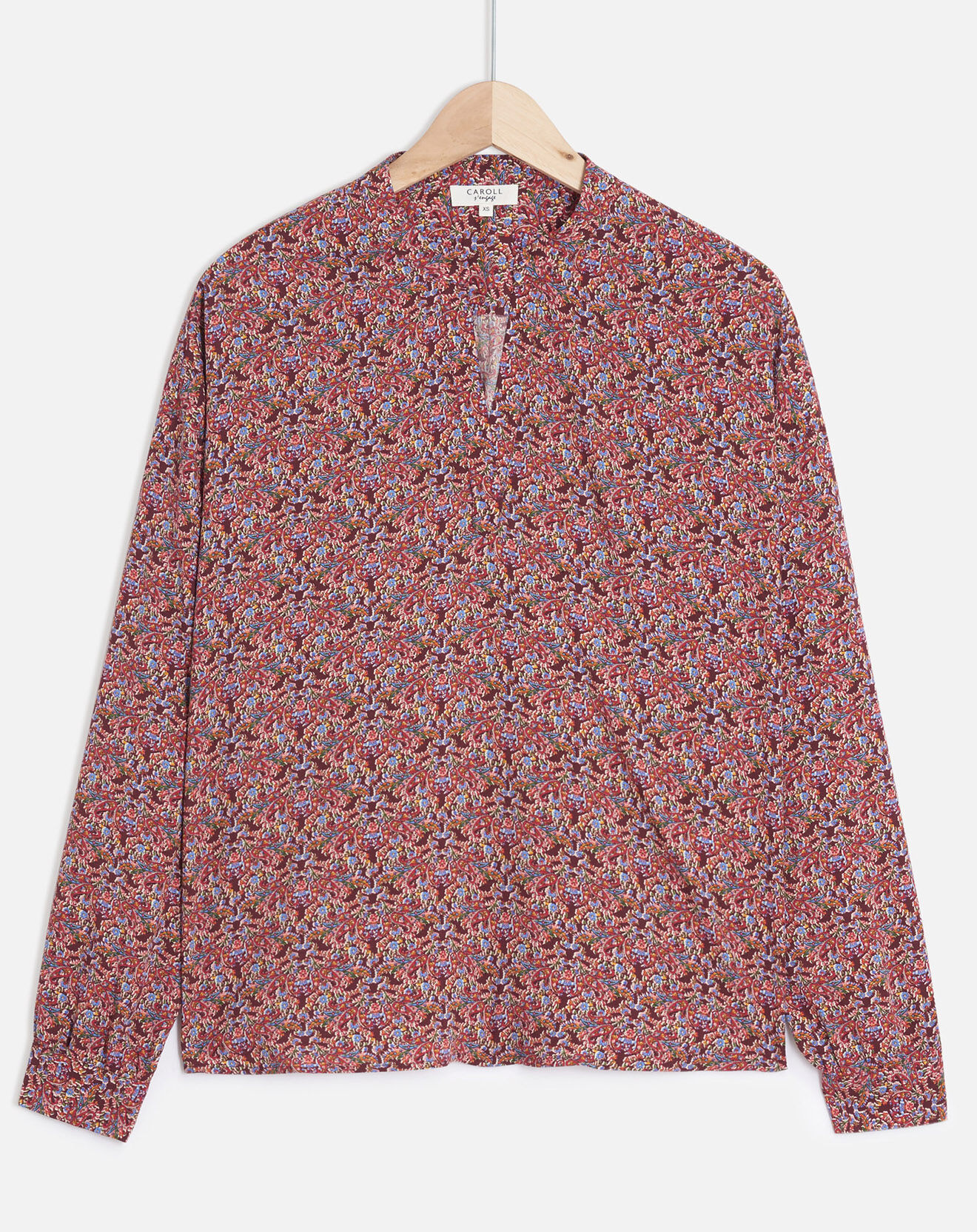 Caroll Chemise Candice imprimée framboise