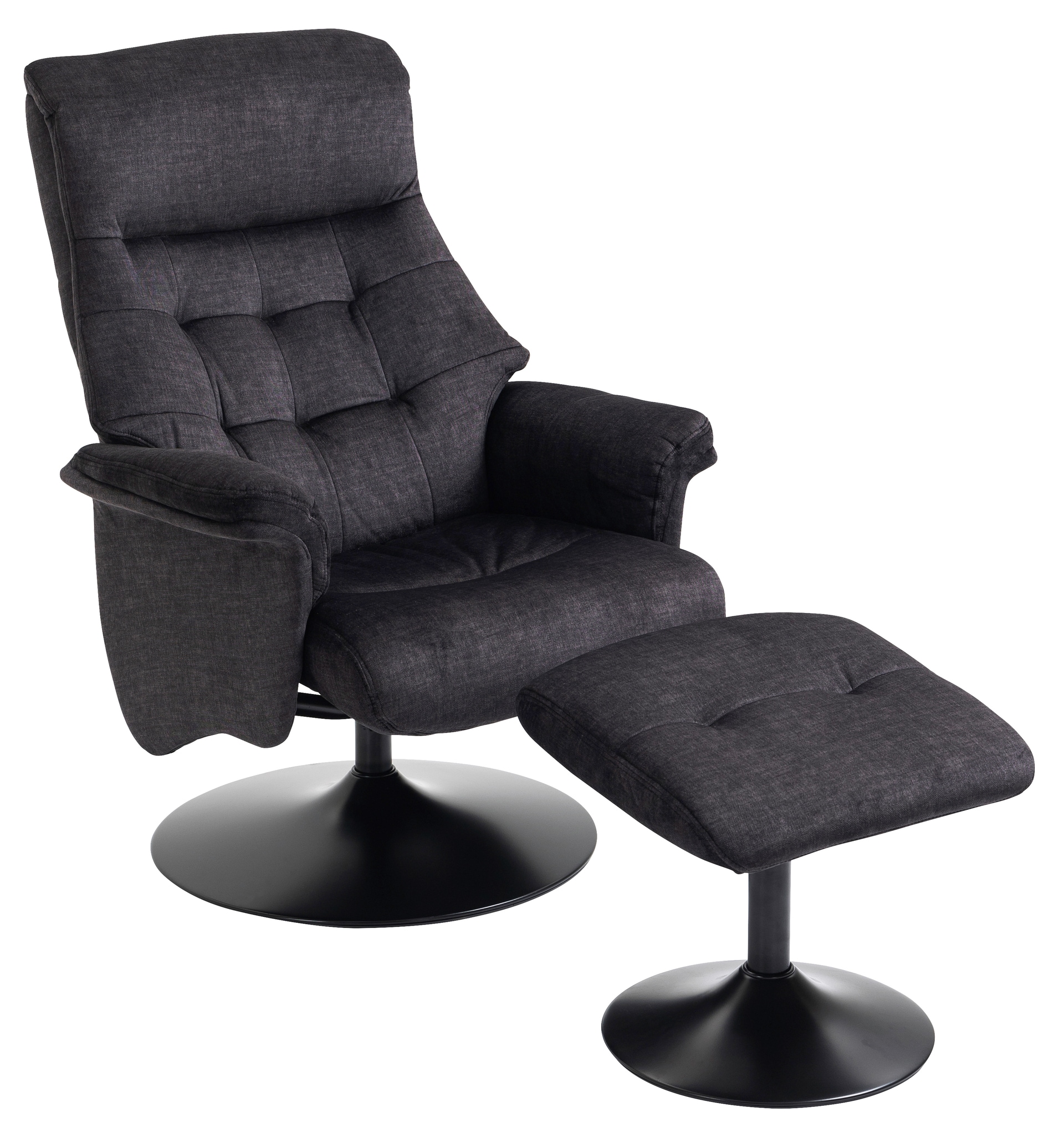 Relaxsessel IDA 2er Set grau-charcoal