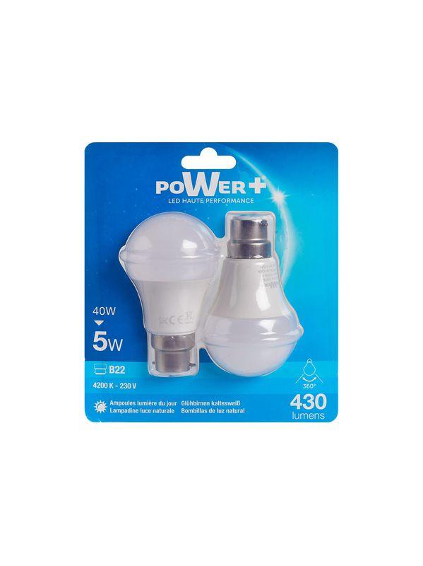 SET 2 B22 5W A55 4200K LIC