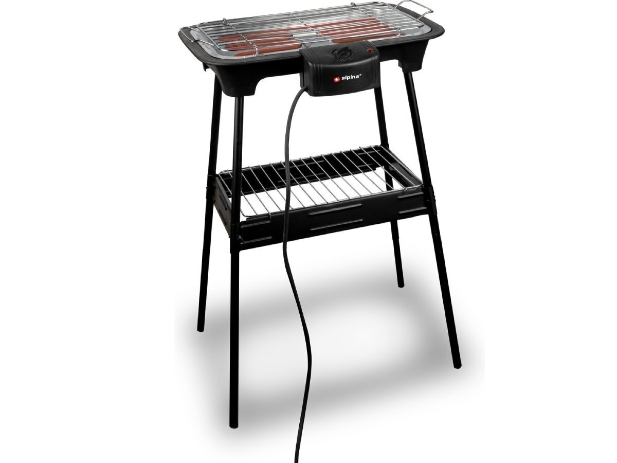 Alpina 2000W 2-in-1 elektrische barbecue