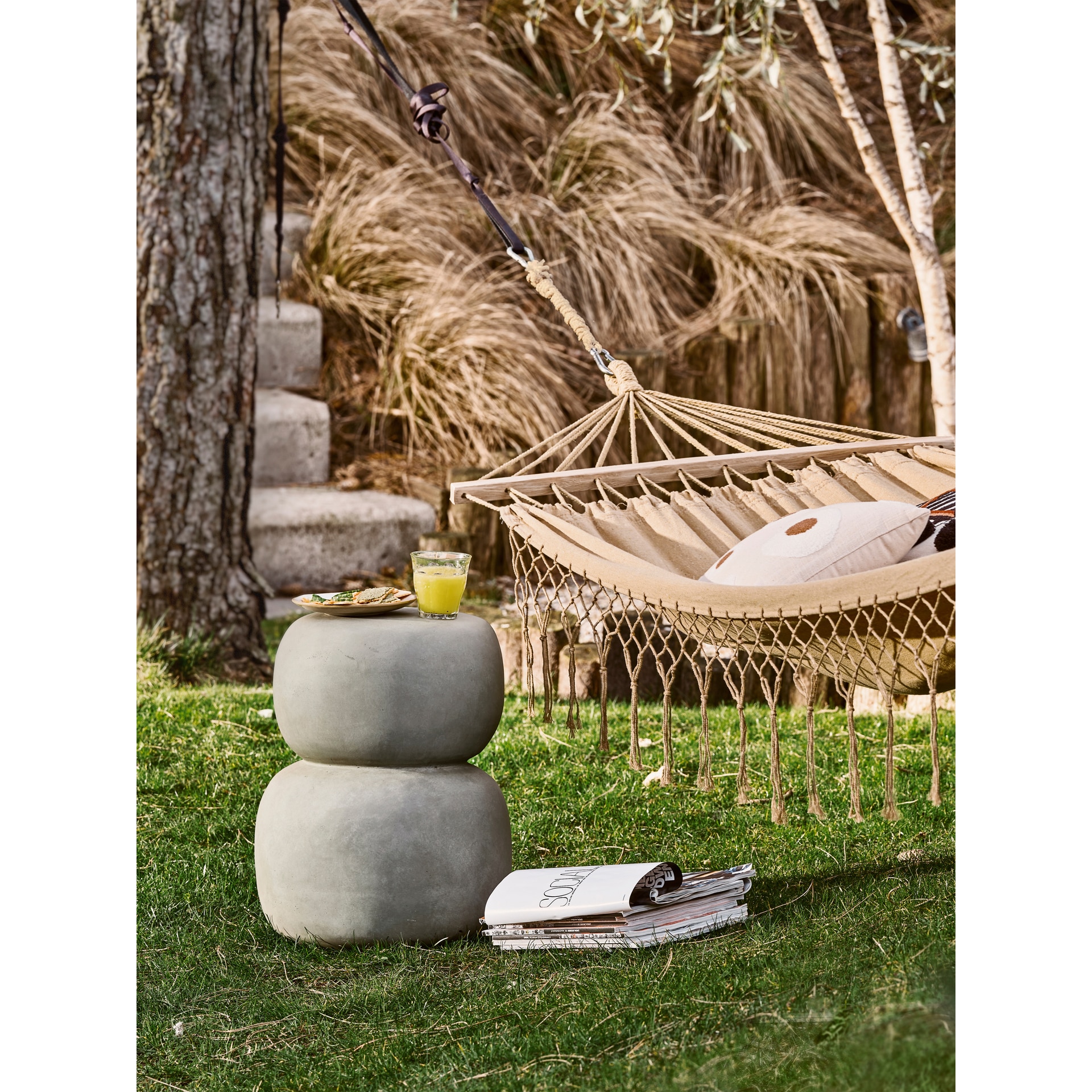 Couchtisch ODA 41 x 35 cm Betonoptik grau-grün