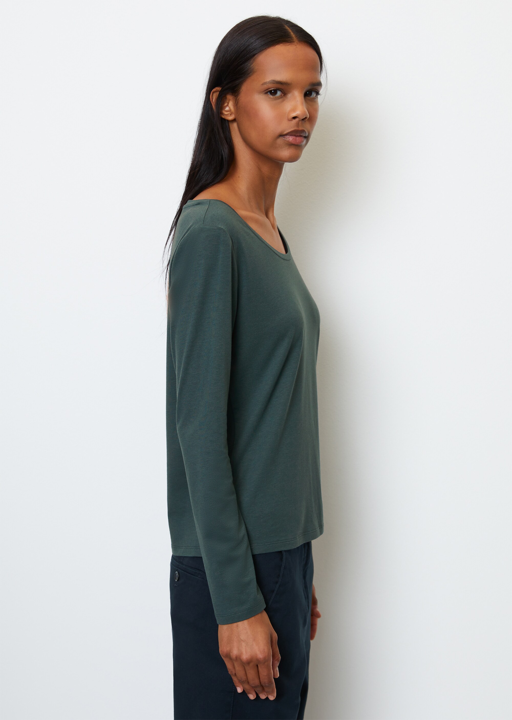 Longsleeve regular aus TENCEL™ Modal-Baumwolle-Mix