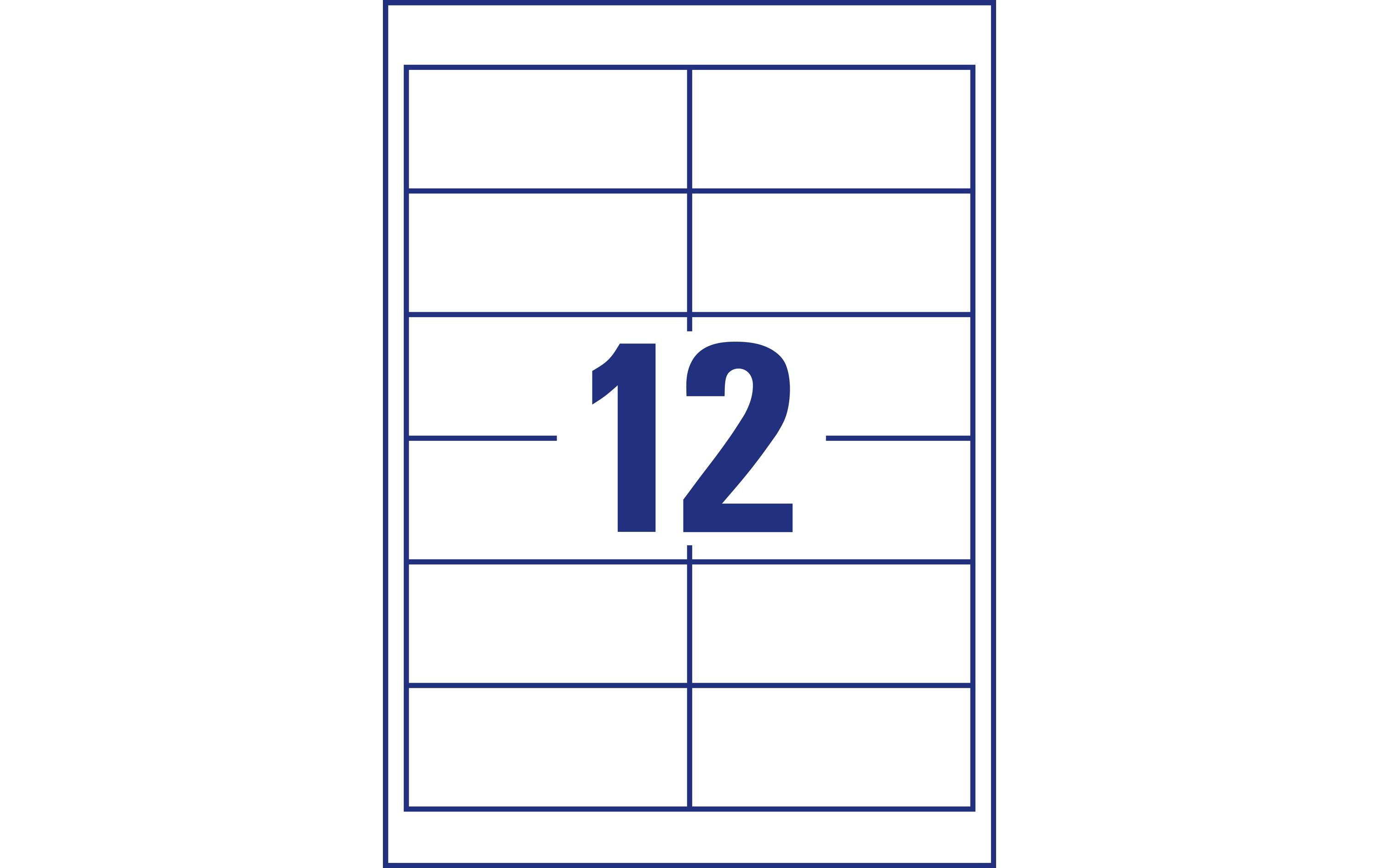 Universal-Etiketten 3659 97 x 42.3 mm, 100 BlattWeisse Aufkleber, permanent haftend