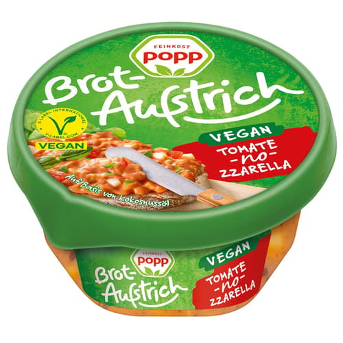 Popp Brotaufstrich Tomate Nozzarella VEGAN