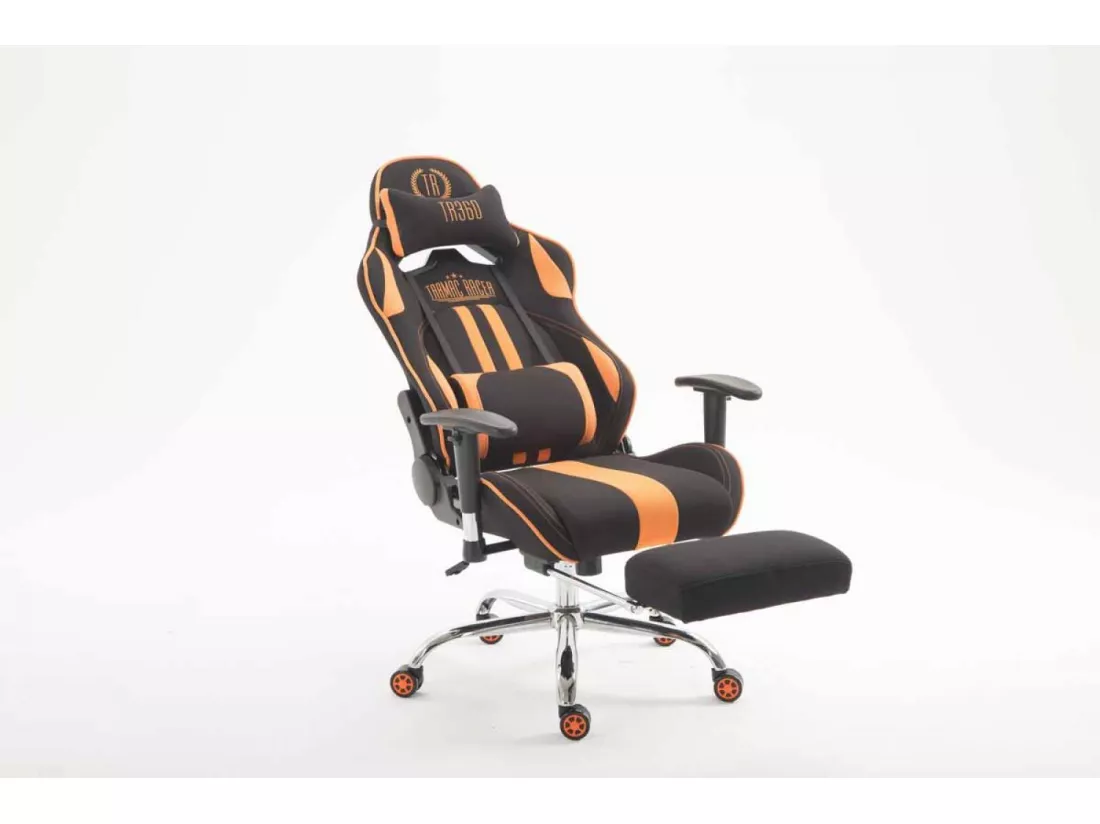 Chaise de bureau - Tissu - Noir / Orange - Limit