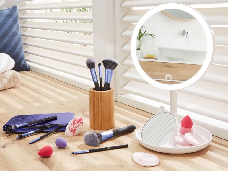SANITAS make-up spiegel, LED, Ø 17,5 cm, met 5x vergroting