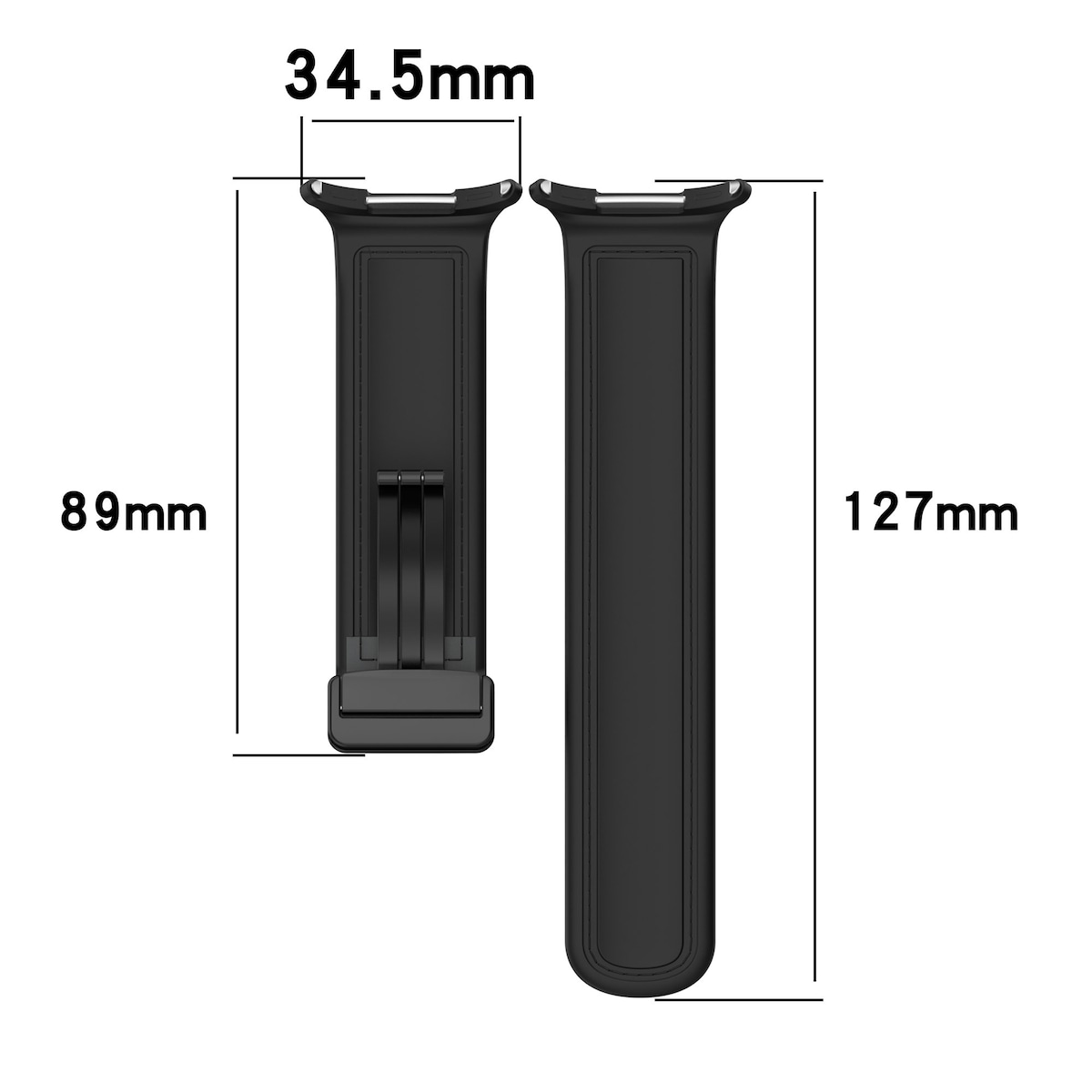 Samsung Watch Ultra 47 mm silikonbånd med magnetlås Sort