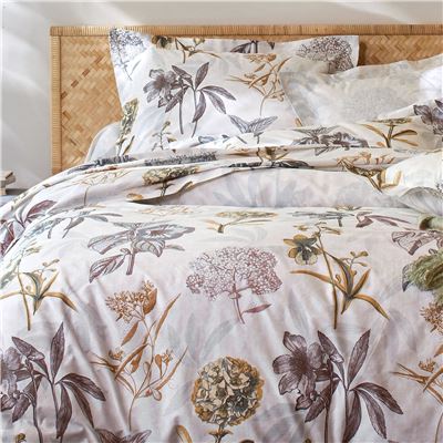Linge de lit percale à fleurs - BECQUET CRÉATION