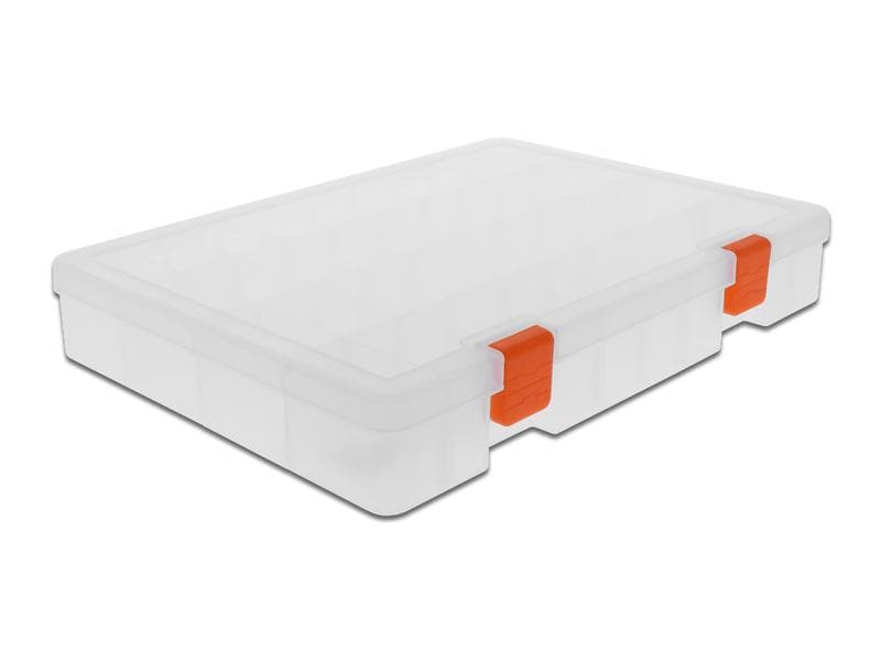 Delock Sortimentskasten Leerbox 36 Fächer Delock Transparente Leerbox aus Kunststoff mit 36 Fächern