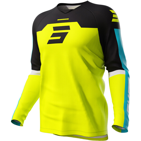 Shot - Maillot enfant Draw Kid Iron Jaune fluo / Noir / Turquoise