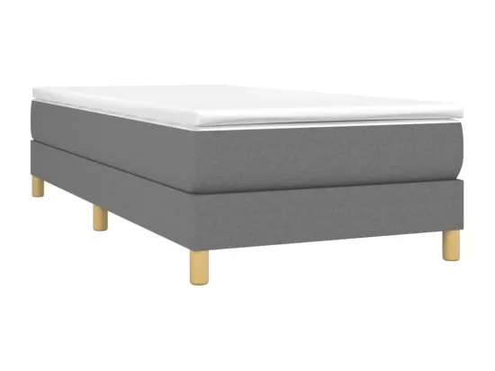 Sommier à lattes de lit Gris foncé 90x190 cm Tissu