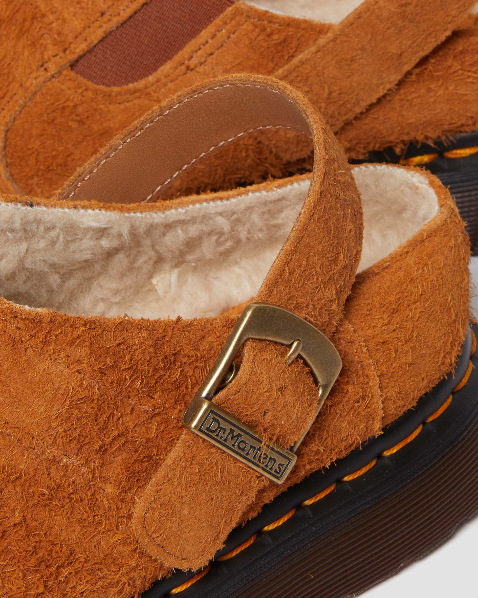 Isham Faux Shearling Lined Suede Slingback Mules