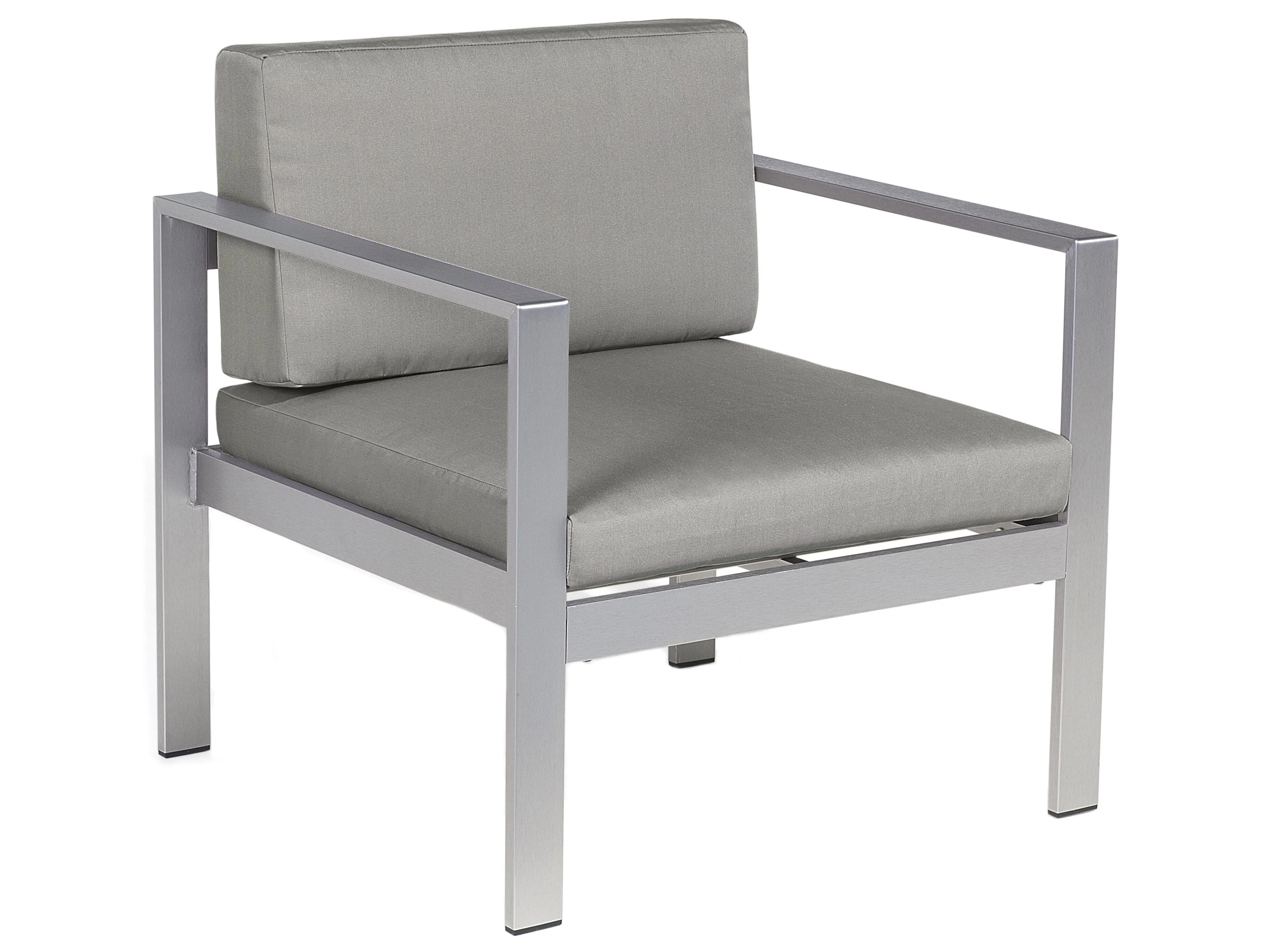 Loungeset met tafel 4-zits SALERNO Metaal Donkergrijs