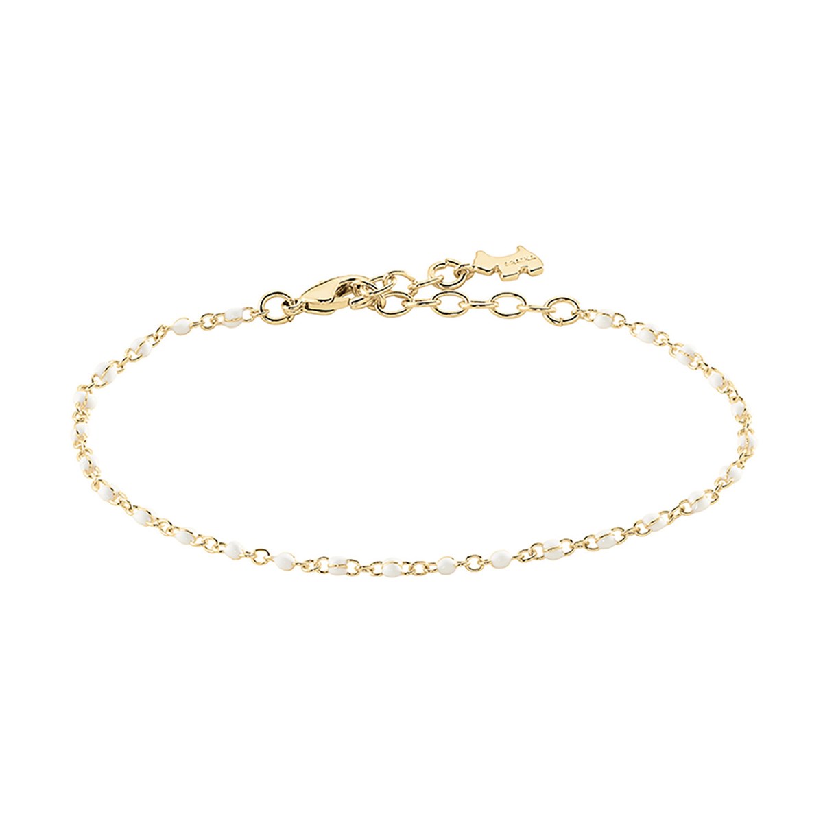 Bracelet Agatha Smarty perles émail blanc