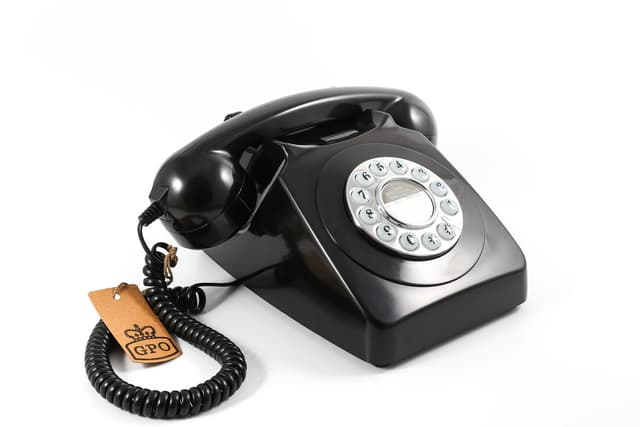GPO 746 Retro telefon, sort