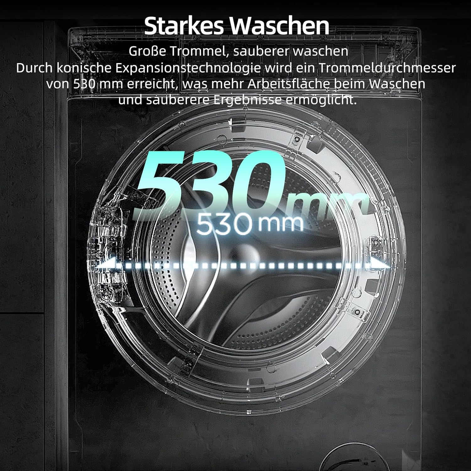 CHiQ Waschmaschine 8kg Frontlader, EEK A-10%, Touchscreen-Steuerung 12 Programme| 520mm D, 1400 U/min, 15Min Schnellwäsche, Großtrommel| Inverter Motor, Antibakterielle Türdichtung, Schwarz 2025