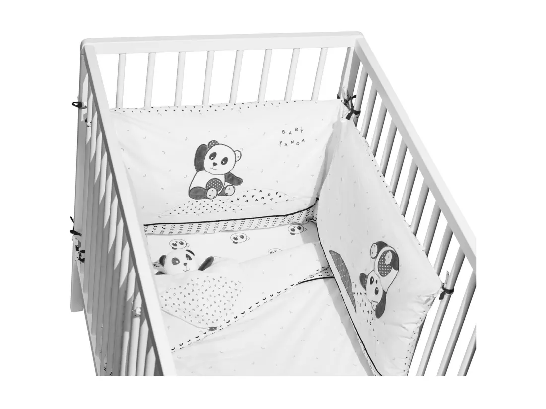 Lot de 2 draps housse bébé en coton bio blanc