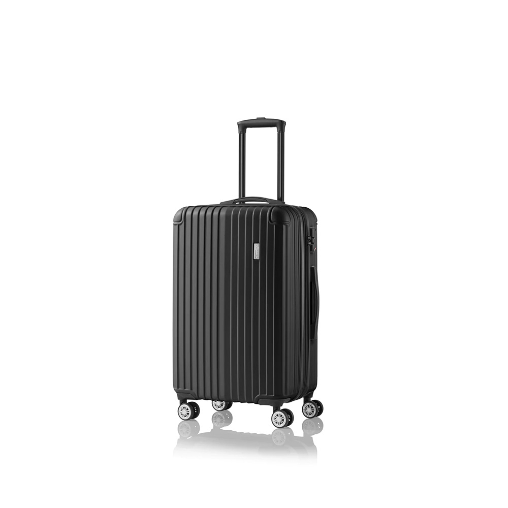 (Gr. L) 125L Sola Trolley Schalen Reisekoffer mit TSA Zahlenschloss (8887NO) - Schwarz
